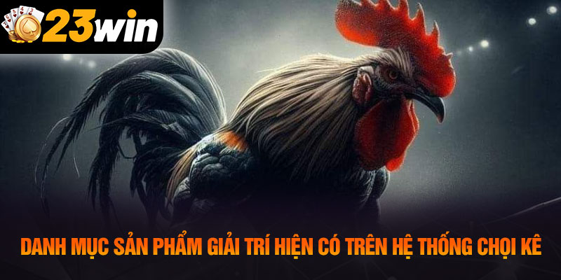 Danh mục sản phẩm giải trí hiện có trên hệ thống chọi kê